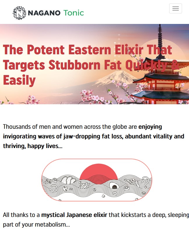 Nagano Tonic - The Potent Eastern Elixir That Targets Stubborn Fat Quickly & Easily